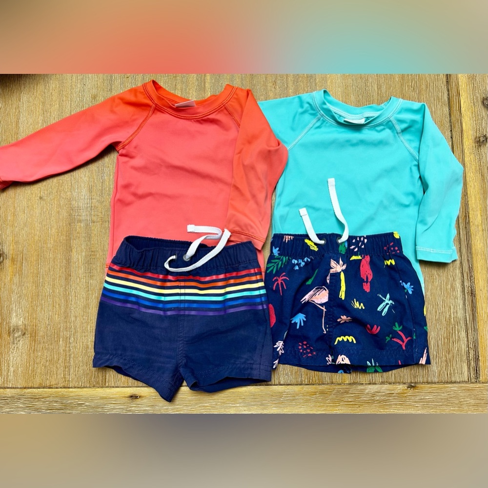 Hanna Andersson 6-12 Month 4-Piece Swim Bundle